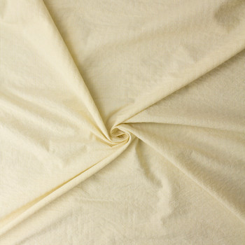 Butter and Offwhite Glen Plaid Italian Low Ripple Cotton Seersucker #32611 Fabric By The Yard - Wide shot