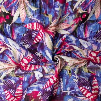 Twilight Garden Japanese Linen #32626 Fabric By The Yard - Wide shot