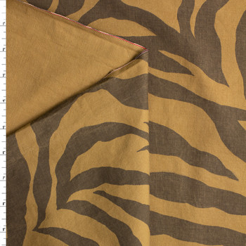 Tan Tone on Tone Zebra 8.8oz. Japanese Selvedge Twill from Hokkoh #32683 Fabric By The Yard