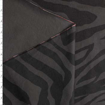 Charcoal Tone on Tone Zebra 8.8oz. Japanese Selvedge Twill from Hokkoh #32685 Fabric By The Yard