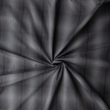Charcoal Plaid Cotton Poplin #32742 Fabric By The Yard - Wide shot