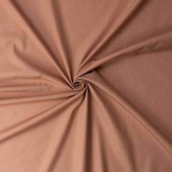 Pumpkin and White Micro Plaid Japanese Cotton Shirting #32762 Fabric By The Yard - Wide shot