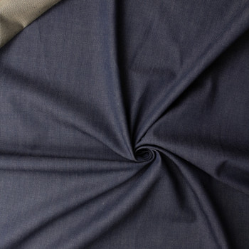 Tan Weft Indigo 11.9oz. Broken Twill Italian Denim from Jacob Cohën #32822 Fabric By The Yard - Wide shot