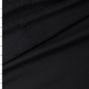 Black 11.9oz. Italian Cotton French Terry from Brugnoli #32831 Fabric By The Yard