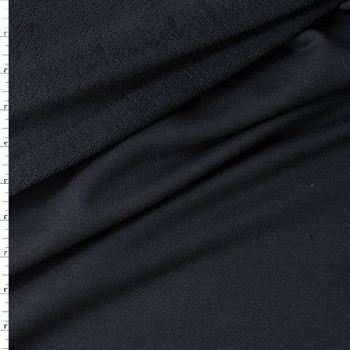 Dark Navy 10.1oz. Italian Cotton French Terry from Brugnoli #32832 Fabric By The Yard