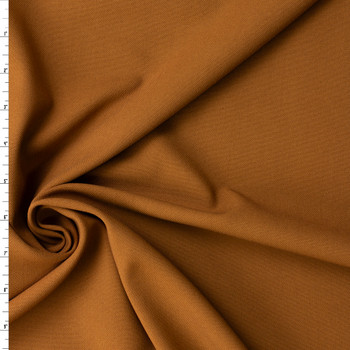 Tobacco Viscose/Poly Stretch Double Cloth Suiting #32859 Fabric By The Yard