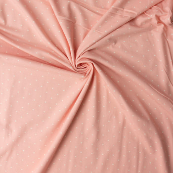 Rose Spotted Speckles Stretch Cotton Jersey Knit from Art Gallery Fabrics #32904 Fabric By The Yard - Wide shot