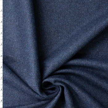 Mottled Navy Wool Coating #32931 Fabric By The Yard