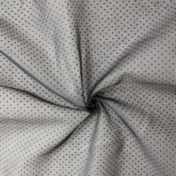 Black on Black Clip Dot Cotton Organdy #32964 Fabric By The Yard - Wide shot