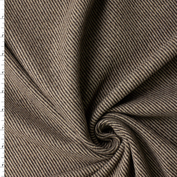 Cocoa Brown 10.1oz. Diagonal Weave Wool Coating #32997 Fabric By The Yard