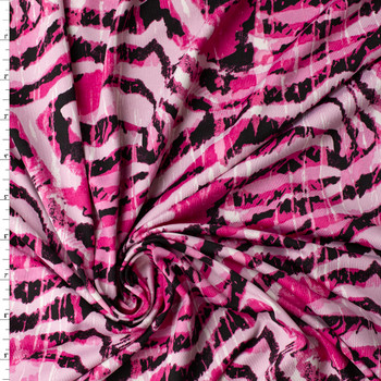 Pink Abstract Animal Print Stretch Athletic Knit #33031 Fabric By The Yard