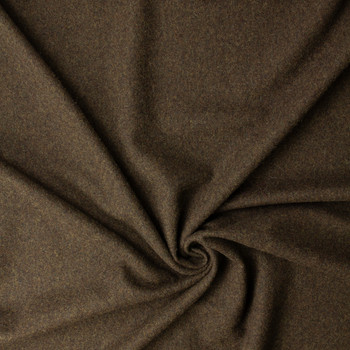 Mottled Brown Wool Melton #33039 Fabric By The Yard - Wide shot