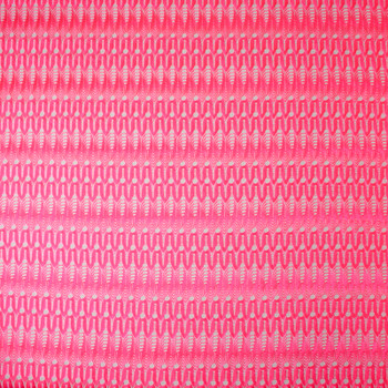 Neon Pink Slinky Art Deco Gemetric Lace