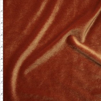 Burnt Orange 4-way Stretch Velvet By The Yard