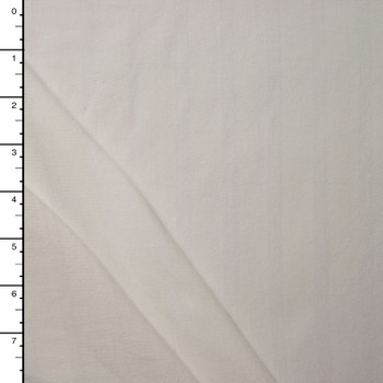 White on White Stripe Organic Cotton/Bamboo Stretch Jersey Knit