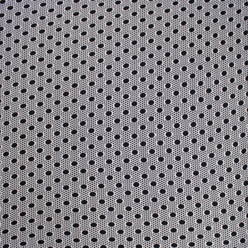 White Polka Dot Fishnet Fabric By The Yard - Wide shot