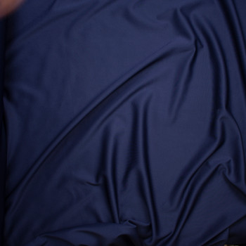Solid Navy Scuba Knit Fabric By The Yard - Wide shot