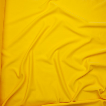 Solid Yellow Scuba Knit Fabric By The Yard - Wide shot