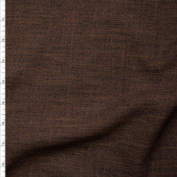 Brown Linen Look Suiting Fabric By The Yard