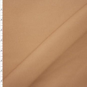 Tan Twill Weave Heavyweight Designer Suiting Fabric By The Yard