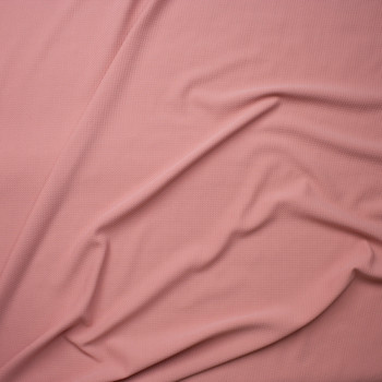 Solid Dusty Pink Braided Texture Liverpool Knit Fabric By The Yard - Wide shot