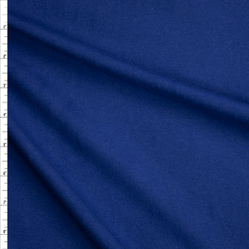 Navy Blue Stretch Midweight Cotton Jersey Knit Fabric By The Yard