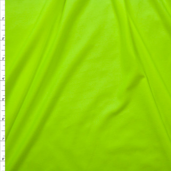 Neon Yellow Double Brushed Poly Spandex Knit Fabric By The Yard