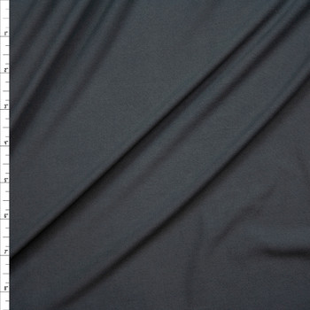 Charcoal Grey Double Brushed Poly/Spandex Knit Fabric By The Yard