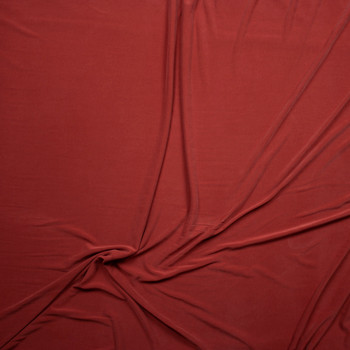 Muted Red Sand Washed Poly/Modal Jersey Knit Fabric By The Yard - Wide shot