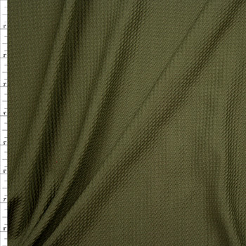 Solid Olive Green Bullet Liverpool Knit Fabric By The Yard