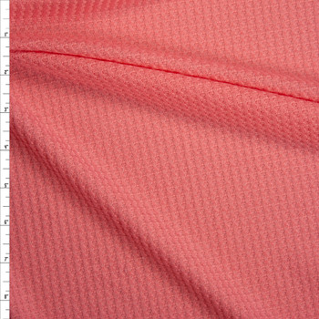 Sherbet Pink Soft Waffle Sweater Knit Fabric By The Yard Sherbet Pink Soft Waffle Sweater Knit Fabric By The Yard