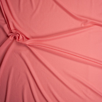 Sherbet Pink Soft Waffle Sweater Knit Fabric By The Yard - Wide shot Sherbet Pink Soft Waffle Sweater Knit Fabric By The Yard - Wide shot