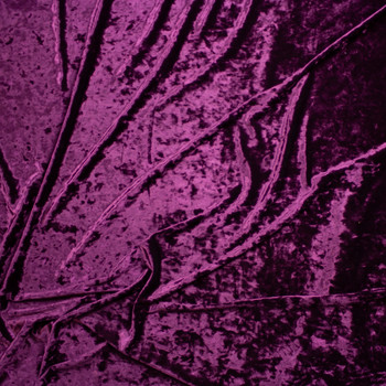 Plum Luxury Crushed Stretch Velvet Fabric By The Yard - Wide shot