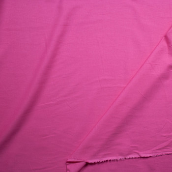Bright Pink Midweight Rayon/Linen Blend Fabric By The Yard - Wide shot