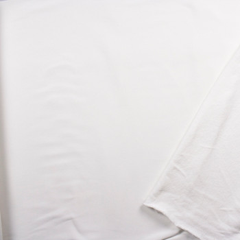 White Heavy Cotton Sweatshirt Fleece Fabric By The Yard - Wide shot