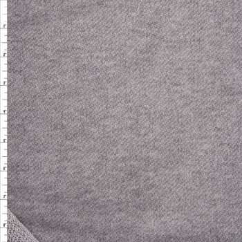 Heather Grey Cotton French Terry Fabric By The Yard
