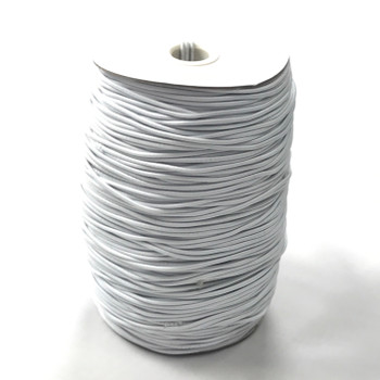 White 2mm Elastic Cord - By the Roll