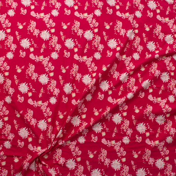 Petal Strings Passion Cotton/Spandex Jersey Knit from Art Gallery Fabrics Fabric By The Yard - Wide shot Petal Strings Passion Cotton/Spandex Jersey Knit from Art Gallery Fabrics Fabric By The Yard - Wide shot