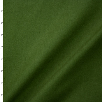 Olive Green Double Nap Midweight Cotton Flannel Fabric By The Yard