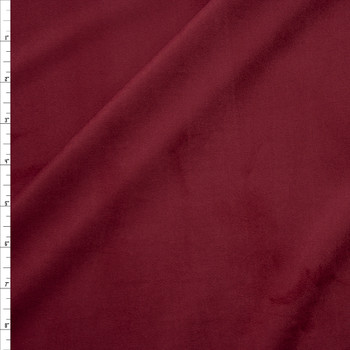 Wine Lightweight Designer Stretch Suede Fabric By The Yard
