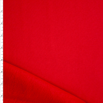 Red Cotton Sweatshirt Fleece Fabric By The Yard
