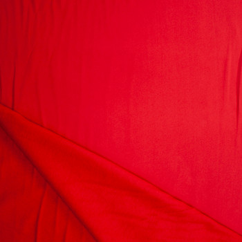 Red Cotton Sweatshirt Fleece Fabric By The Yard - Wide shot