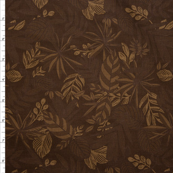 Blenders Collage Brown Tropical Floral Quilter’s Cotton Print from Boundless Fabrics Fabric By The Yard
