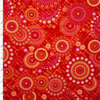 Rhapsody Dots Red Quilter’s Cotton Print from Boundless Fabrics Fabric By The Yard
