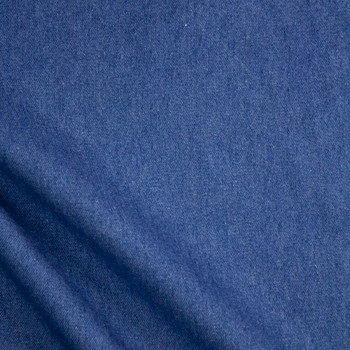 Medium Blue Washed Denim Fabric By The Yard - Wide shot