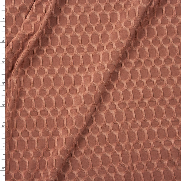 Mocha Stretch Honeycomb Lycra Fabric By The Yard