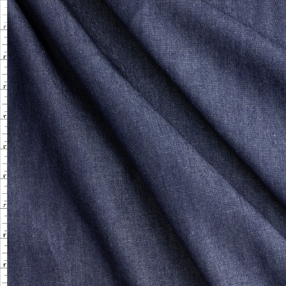 Indigo 6.5oz Designer Cotton Denim #30345 Fabric By The Yard
