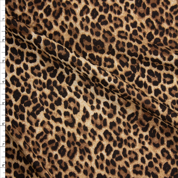 Cheetah Print Lightweight Cotton Jersey Fabric By The Yard