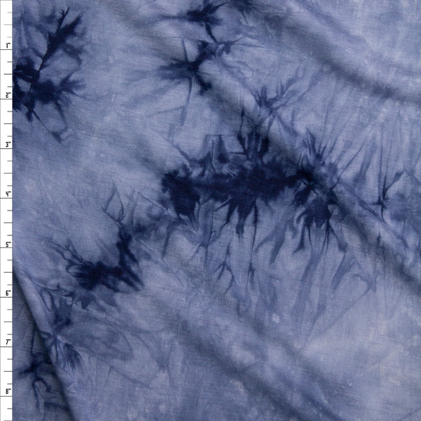 Ocean Mist Tie Dye Rayon Jersey Knit Fabric By The Yard