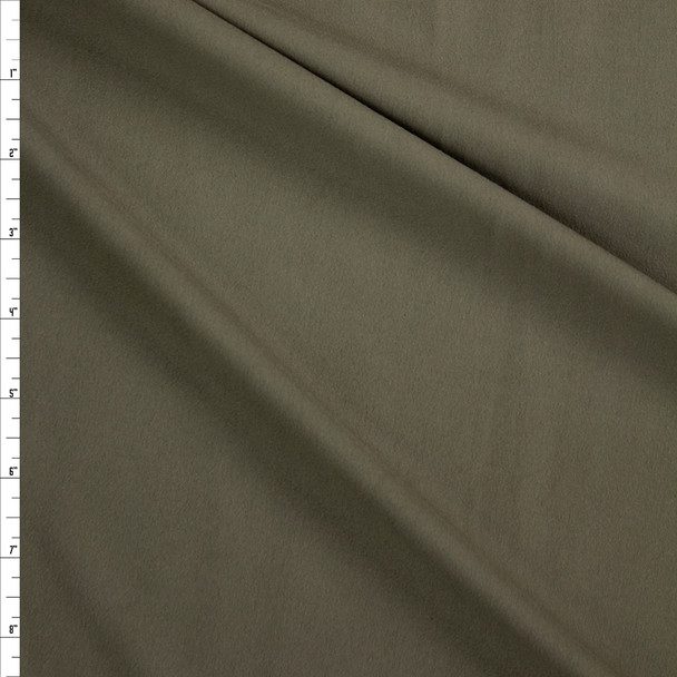 Army Green Brushed Tactel Midweight Athletic Knit Fabric By The Yard